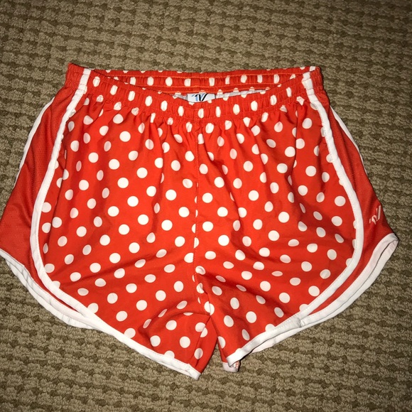 Orange and white varsity shorts - Picture 1 of 2